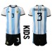 Argentina Nicolas Tagliafico #3 Hjemmedraktsett Barn VM 2022 Kortermet (+ Korte bukser)